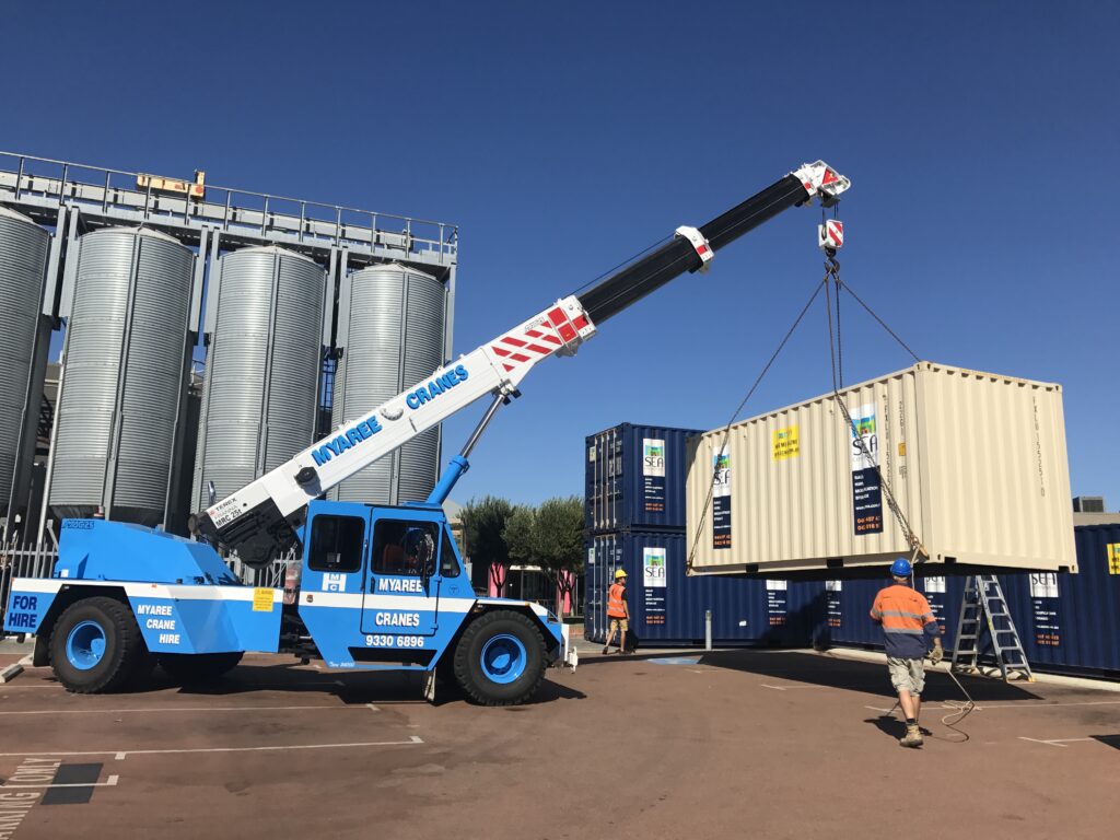 City of Fremantle container lifts for the Festival
